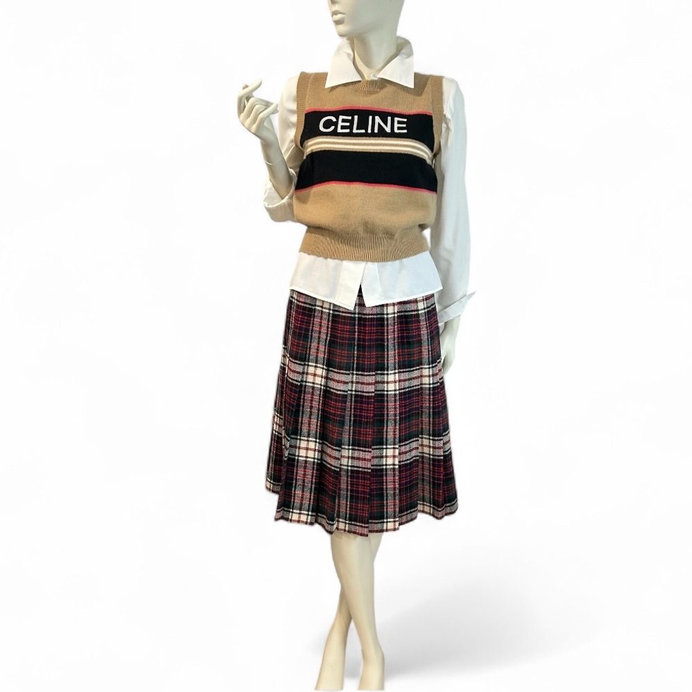Vintage Scottish Plaid Knee Skirt - Like New Condition